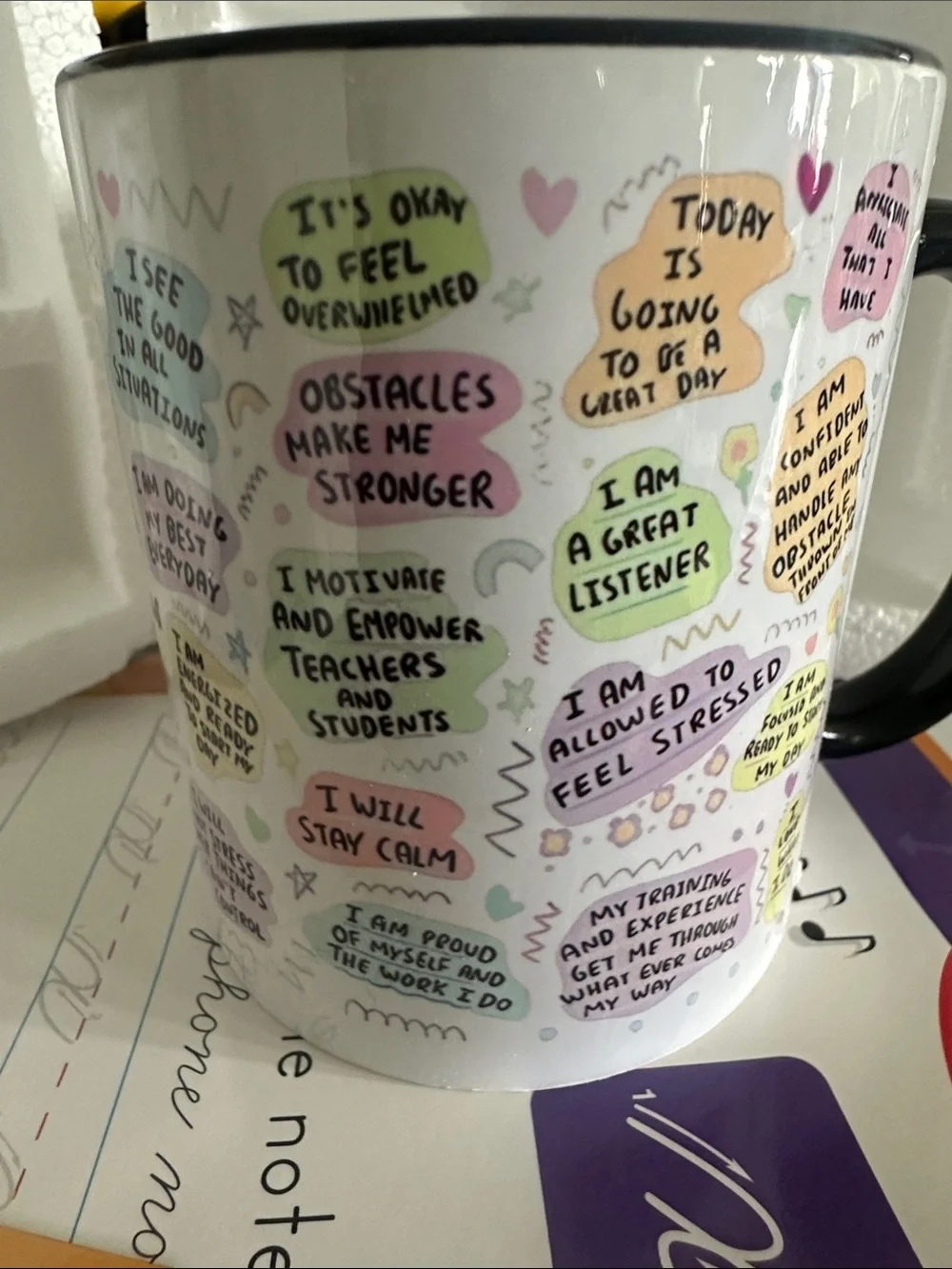 Principal Daily Affirmations Ceramic Mug - Pastel Text
